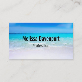 Carte De Visite Plage tropicale avec mer turquoise