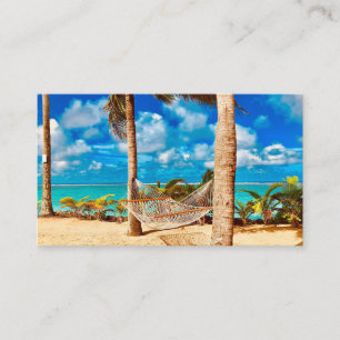 Carte De Visite Plage tropicale des Caraïbes