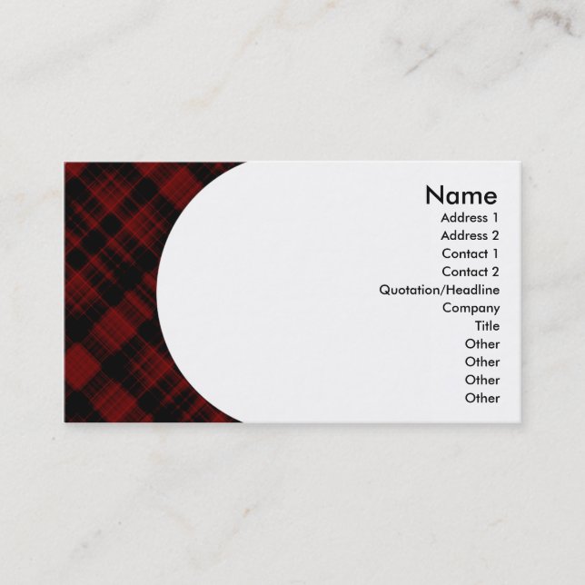 Carte De Visite plaid (Devant)