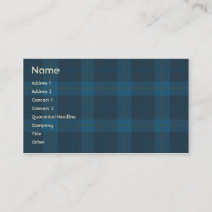 Carte De Visite Plaid bleu - affaires