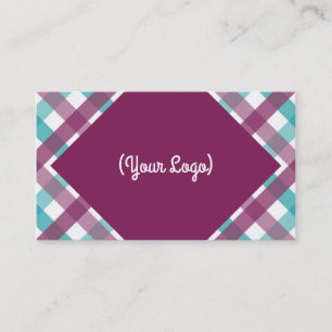 Carte De Visite Plaid Business, 3,5 po x 2,0 po, pack de 100 po