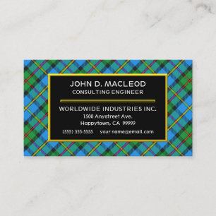 Carte De Visite Plaid de tartan écossais de chasse de MacLeod de