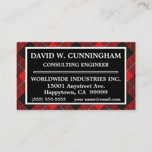 Carte De Visite Plaid de tartan écossais de Cunningham de clan
