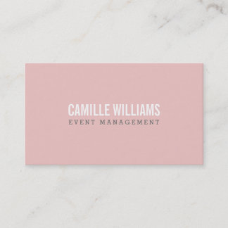Carte De Visite PLAIN BOLD MINIMAL smart text baby rose + gris