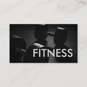 Carte De Visite Plain Gray Fitness Modern Personal Trainer