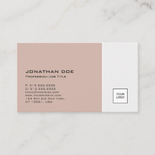 Carte De Visite Plain moderne avec logo professionnel couleurs élé