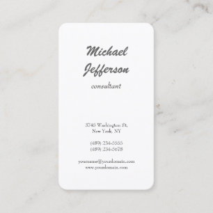 Carte De Visite Plain tendance moderne minimaliste professionnel