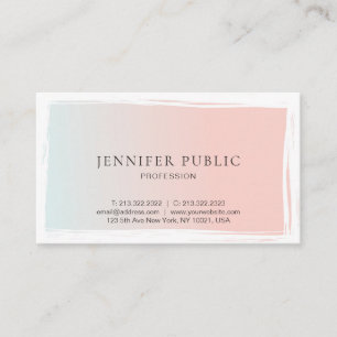 Carte De Visite Plaine à la mode créative moderne de conception