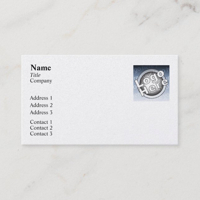 Carte De Visite Plaine - affaires (Devant)