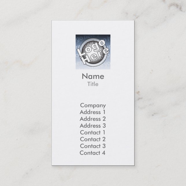 Carte De Visite Plaine - affaires (Devant)