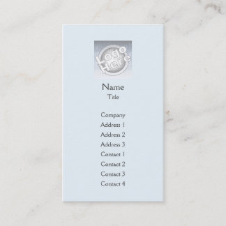 Carte De Visite Plaine bleue verticale - Business