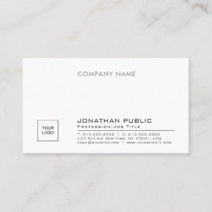 Carte De Visite Plaine de logo de Trendy Simples Stylish Design