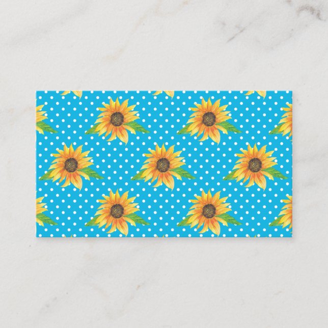 Carte De Visite Plaine de tournesol (Devant)