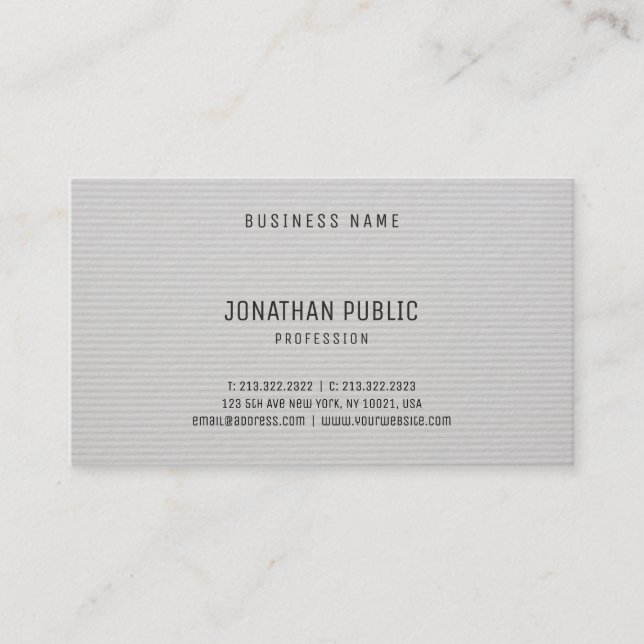 Carte De Visite Plaine élégante de conception professionnelle (Devant)