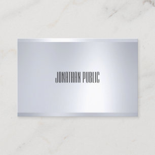 Carte De Visite Plaine fascinante élégante de sembler argenté