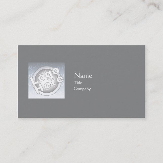 Carte De Visite Plaine gris-foncé - affaires (Devant)