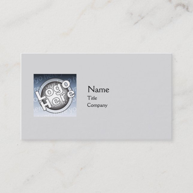 Carte De Visite Plaine grise - affaires (Devant)