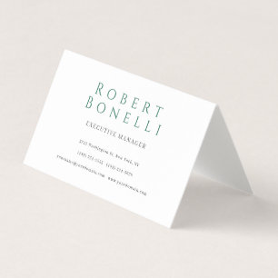 Carte De Visite Plaine minimaliste Simple Blanc Moderne Joli Linge
