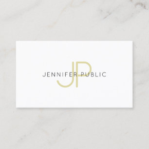 Carte De Visite Plaine moderne à la mode d'or de conception