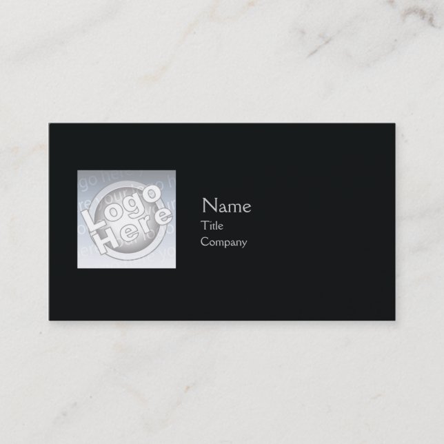 Carte De Visite Plaine noire - affaires (Devant)