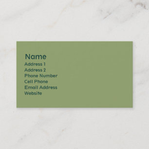 Carte De Visite plaine vert clair