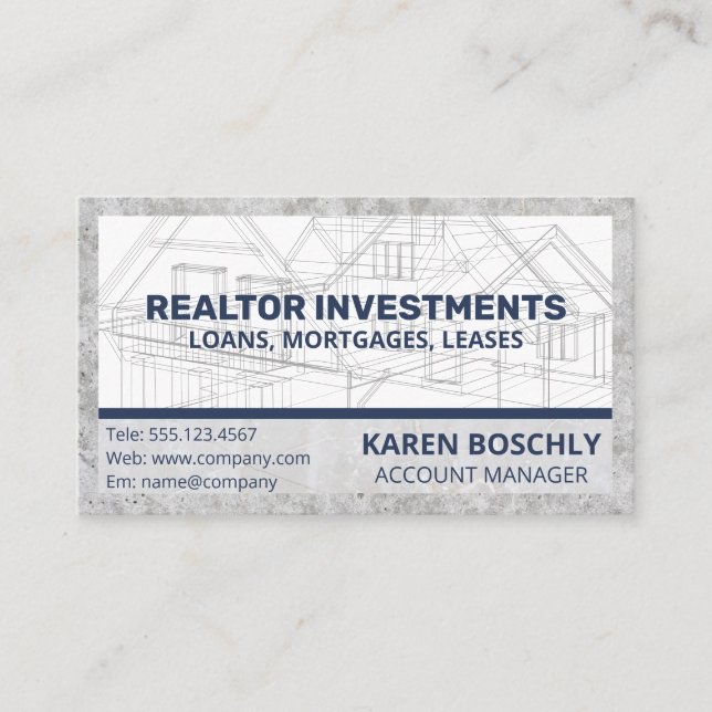 Carte De Visite Plan d'architecture | Immeuble (Devant)