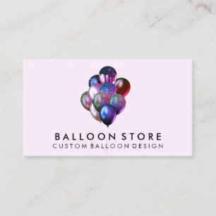 Carte De Visite Plan d'événement lilas Décoration de fête Ballons