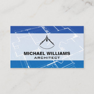 Carte De Visite Plan directeur Architect Compass Tool