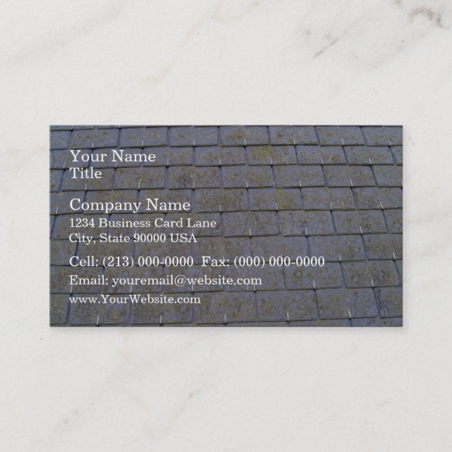 Carte De Visite Plan rapproché des tuiles de toit avec des lichens (Devant)