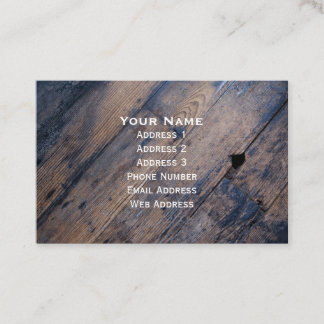 Carte De Visite Plancher vintage en bois