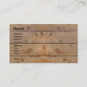 Carte De Visite Planches en bois