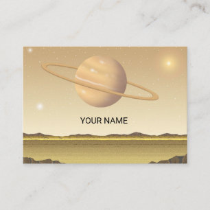 Carte De Visite Planète au-dessus d'un désert.