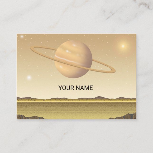 Carte De Visite Planète au-dessus d'un désert. (Devant)