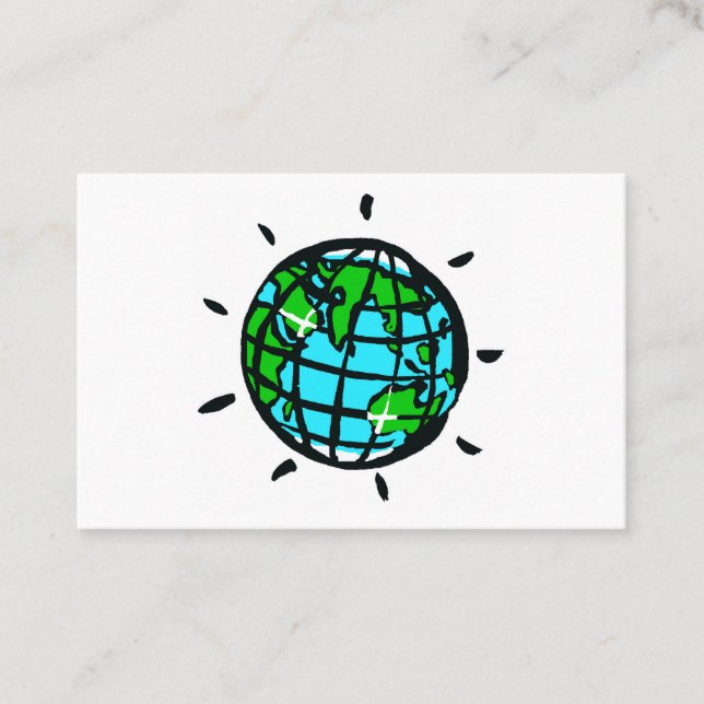 Carte De Visite Planète Terre - Graphique original (Devant)