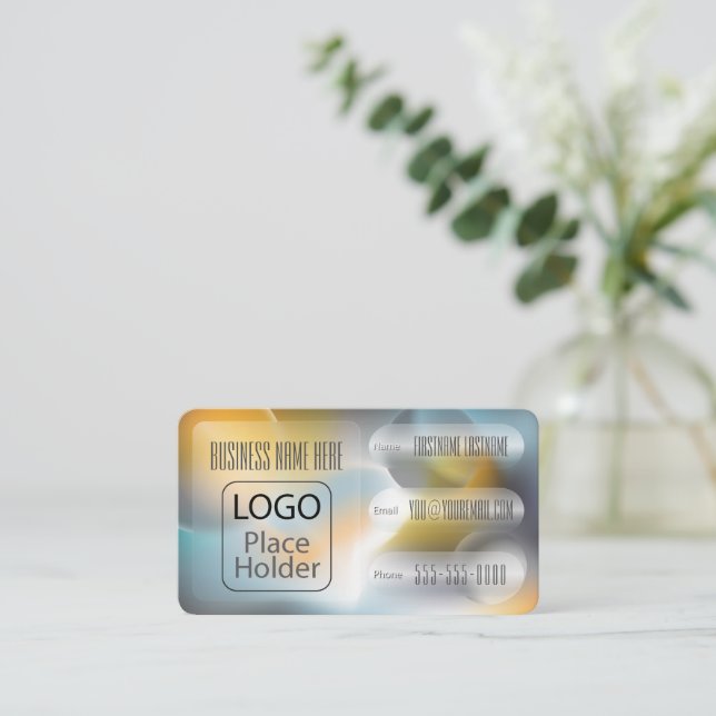 Carte De Visite Planètes Glassmorphism (Debout devant)