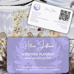 Carte De Visite Planificateur de mariage moderne avec logo à motif