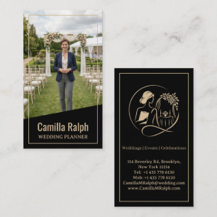 Carte De Visite Planificateur de mariage personnalisé avec photo e