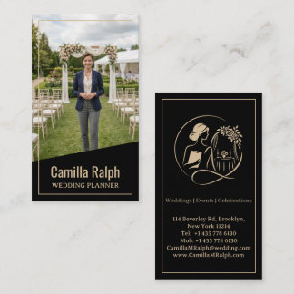 Carte De Visite Planificateur de mariage personnalisé avec photo e