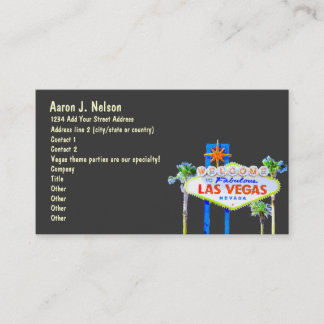 Carte De Visite Planificateur de partie de thème de casino de