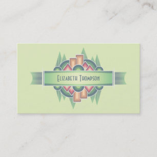 Carte De Visite Planificateur d'événements Art Déco Coloré