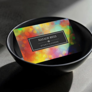 Carte De Visite Planificateur d'événements de Bokeh coloré