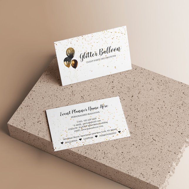 Carte De Visite Planificateur d'événements de décoration de fête d (Balloon Party Decoration Event Planner Business Card)