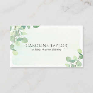 Carte De Visite Planificateur d'événements Eucalyptus Watercolor M