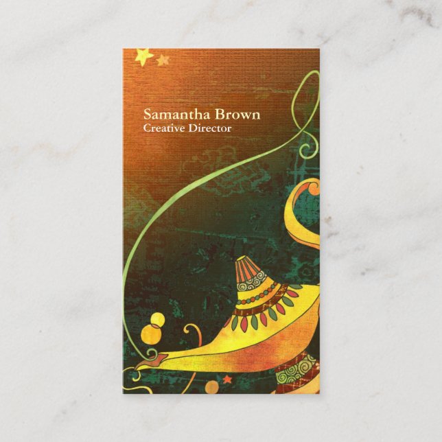 Carte De Visite Planificateur d'événements Lamp de Genie (Devant)