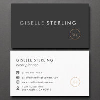 Planificateur d'événements minimaliste Luxe noir