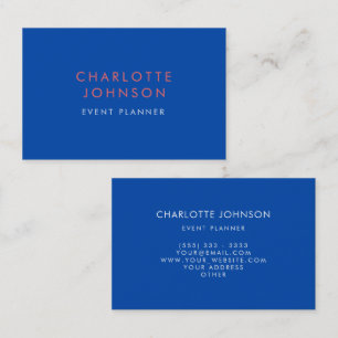 Carte De Visite Planificateur d'événements professionnel Cobalt 