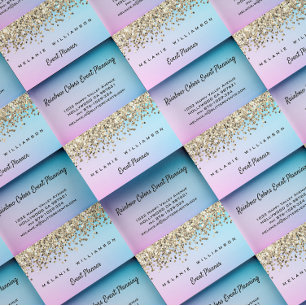 Carte De Visite Planificateur d'événements Rainbow Colonnes et P