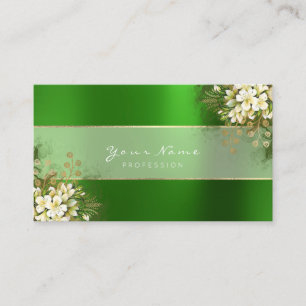 Carte De Visite Planificateur d'événements White Emerald Green G