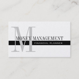 Carte De Visite Planificateur financier professionnel Silver Black
