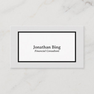 Carte De Visite Planificateur financier simple et minimaliste d'en